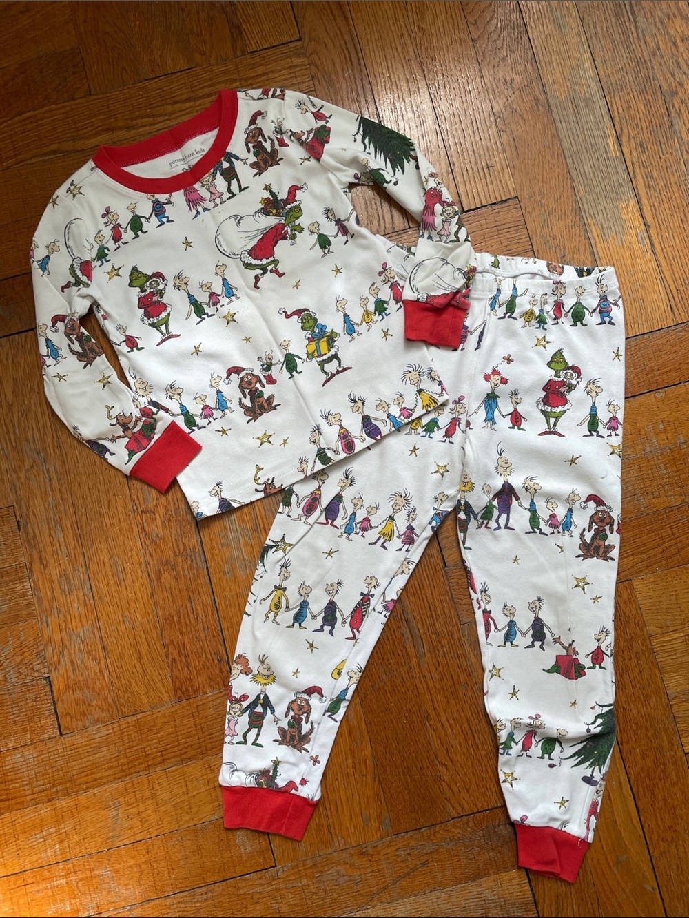 organic cotton dr seuss’s the grinch pajamas, unisex size 6